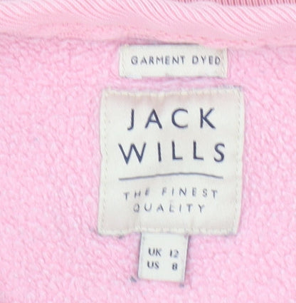 Womens UK Size 12 Jack Wills Pink Pullover Sweatshirt