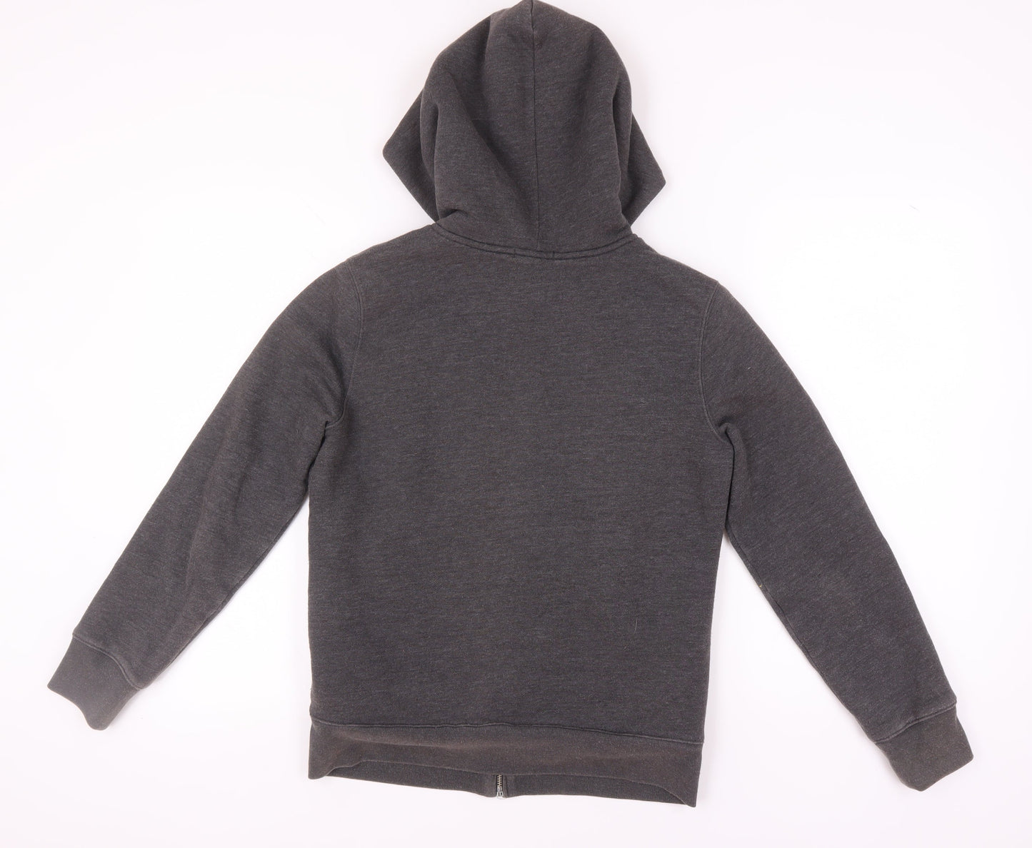 Gap Grey Unisex Hoodie, Size M, Full Zip with Logo