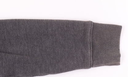 Gap Grey Unisex Hoodie, Size M, Full Zip with Logo