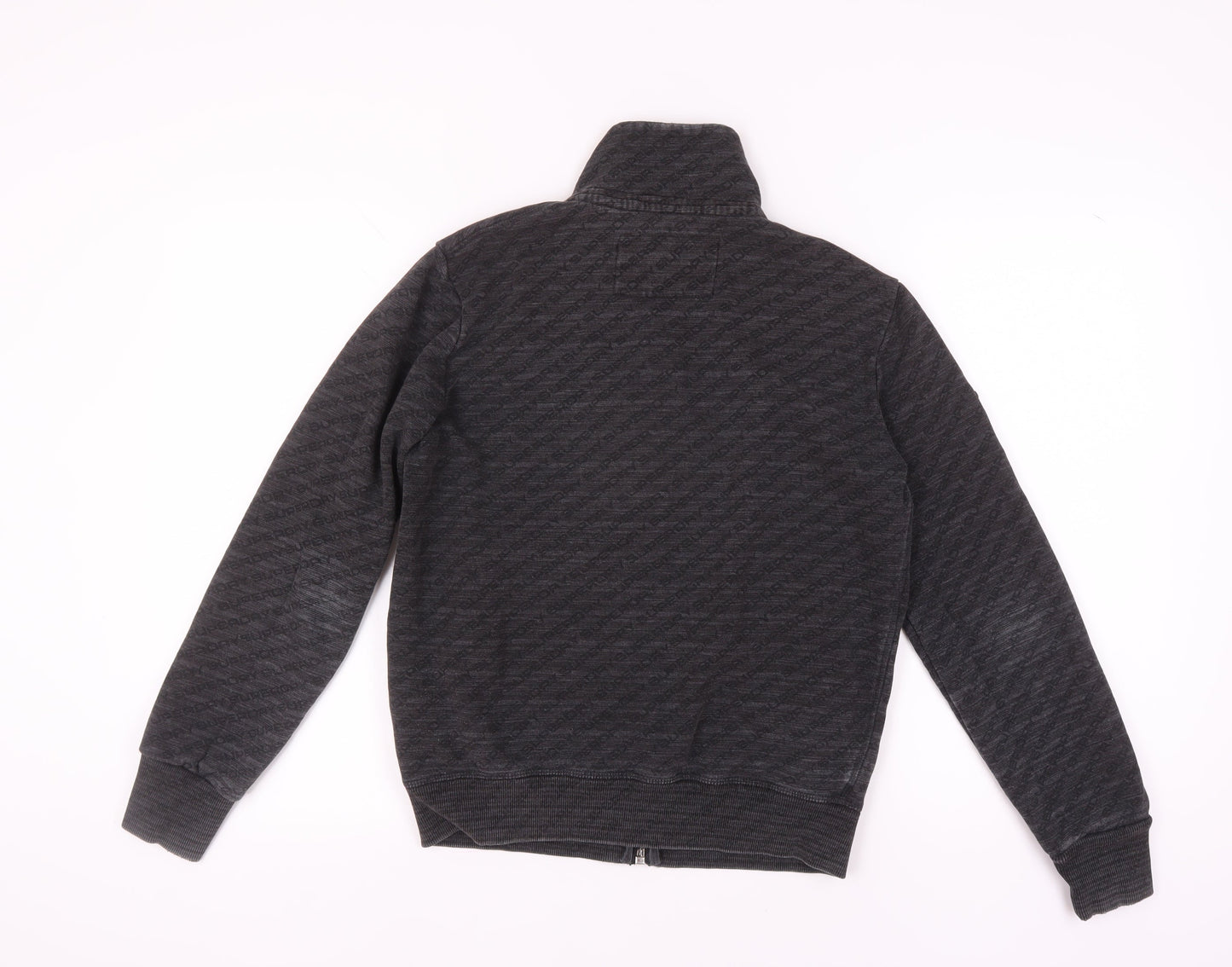 Mens UK Size S Superdry Black Full Zip Sweatshirt