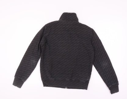 Mens UK Size S Superdry Black Full Zip Sweatshirt