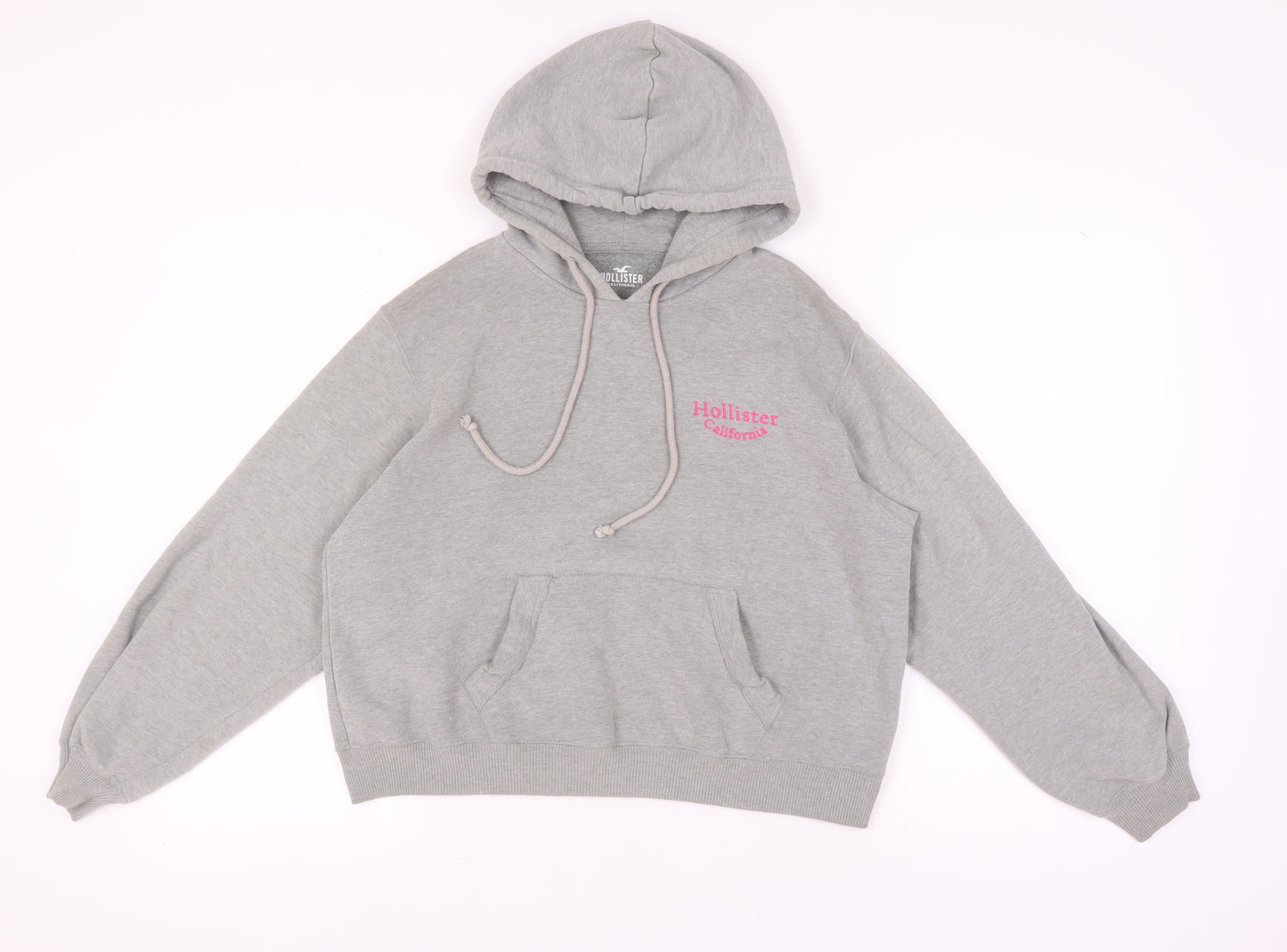 Hollister Women Grey Pullover Hoodie XS