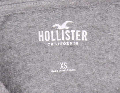Hollister Women Grey Pullover Hoodie XS