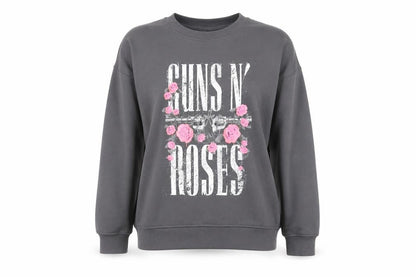 Front view of Bravado Guns N' Roses Grey Sweatshirt L unisex casual