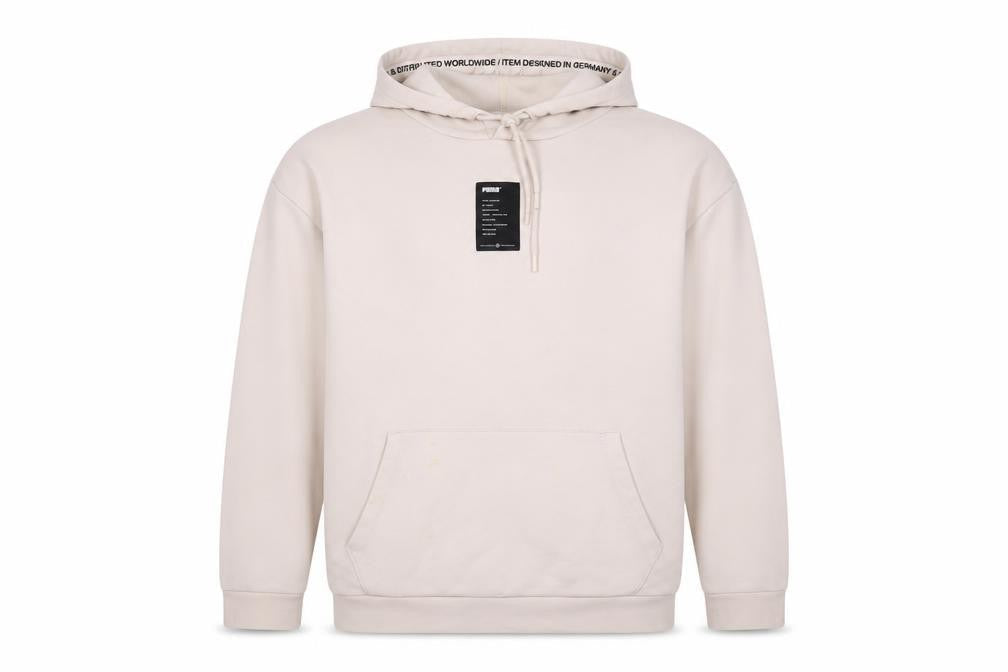 Mens UK Size S PUMA Beige Pullover Hoodie