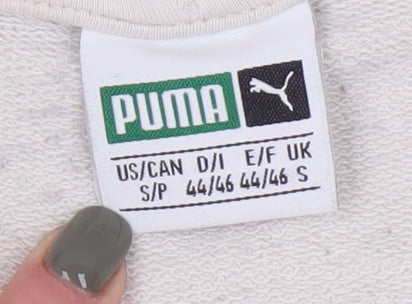 Mens UK Size S PUMA Beige Pullover Hoodie