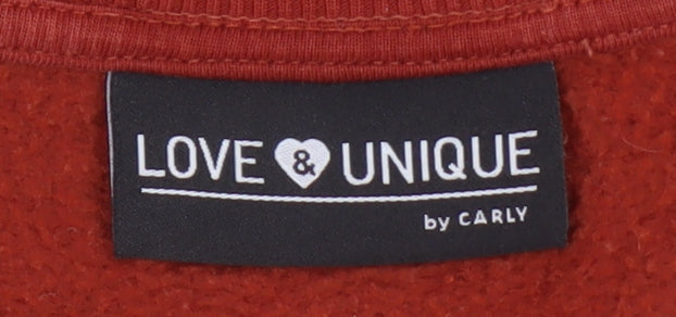 Love & Unique Women's Red Pullover Sweatshirt L