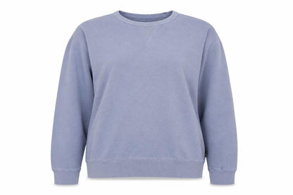 Front view of French Connection Blue Pullover Sweatshirt - Medium unisex