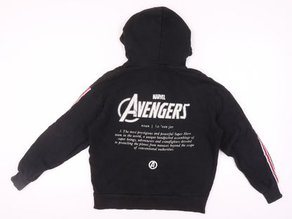 Unisex Adults UK Size XS Marvel Black Pullover Hoodie