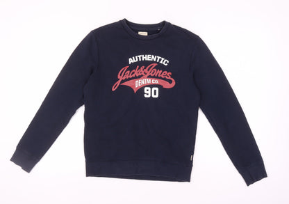 Mens UK Size XS JACK & JONES Blue Pullover Sweatshirt