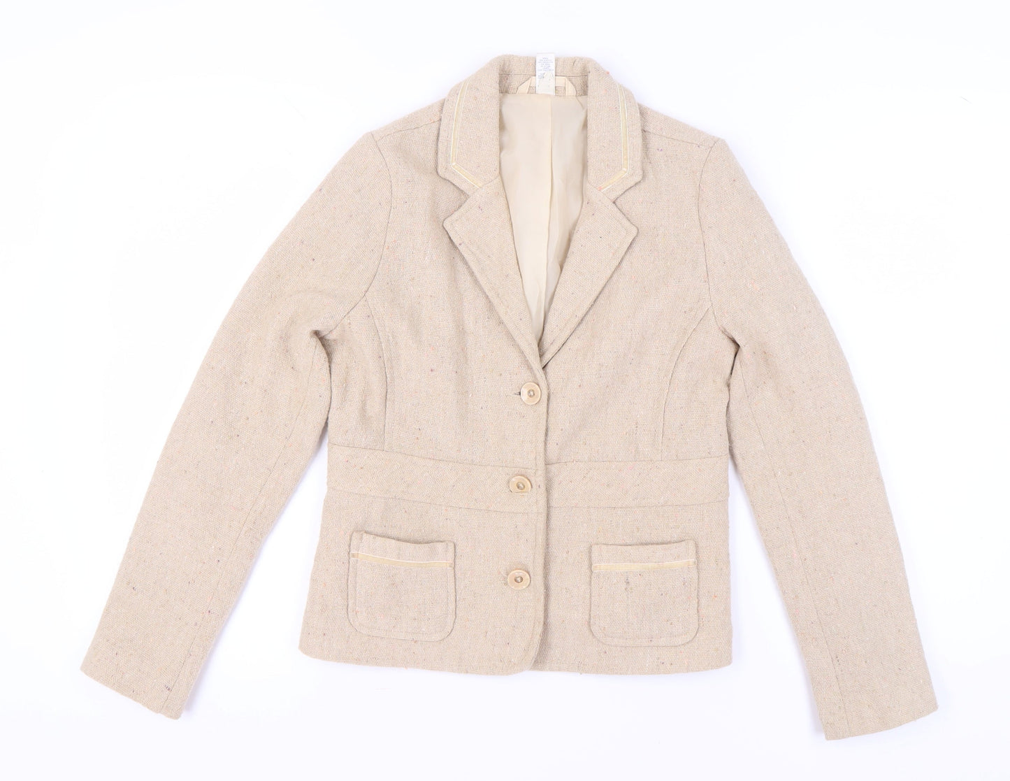 Old Navy Women's Beige Tweed Blazer Size S Casual