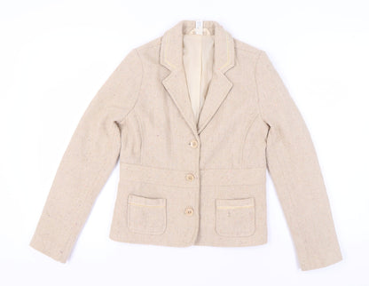 Old Navy Women's Beige Tweed Blazer Size S Casual