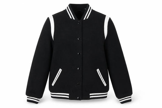 Womens UK Size 8 New Look Black Varsity Jacket