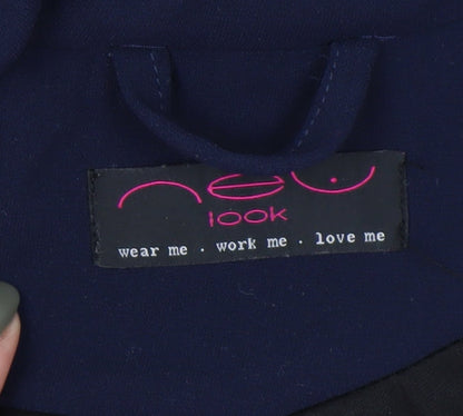 New Look Women's Blue Blazer Size 10 Regular Fit