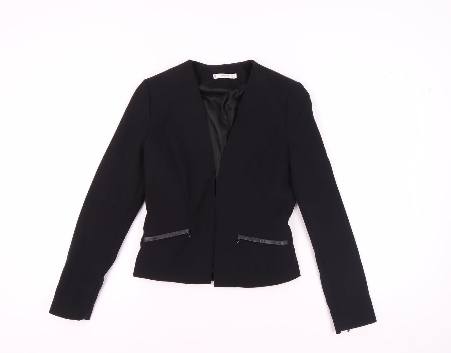 Mango Women’s Black Suit Jacket, Size 8, Regular Fit