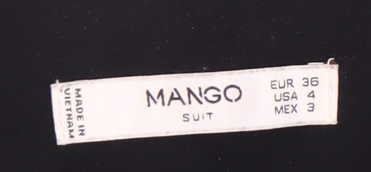Mango Women’s Black Suit Jacket, Size 8, Regular Fit