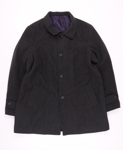 Marks and Spencer Unisex Black Wool Blend Coat 2XL