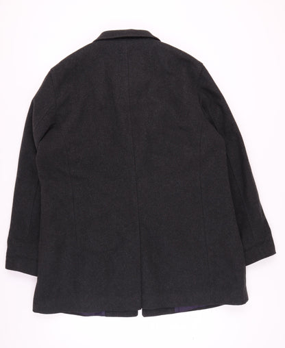 Marks and Spencer Unisex Black Wool Blend Coat 2XL