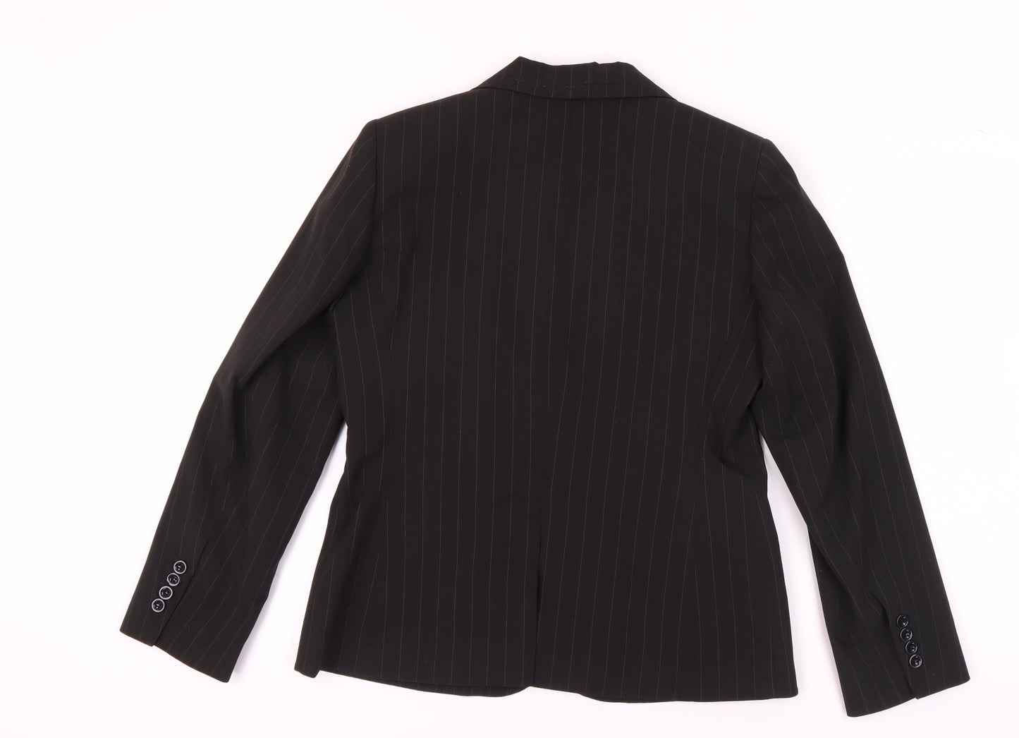 BHS Women's Black Pinstripe Suit Jacket Size 12
