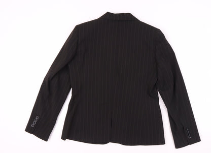 BHS Women's Black Pinstripe Suit Jacket Size 12