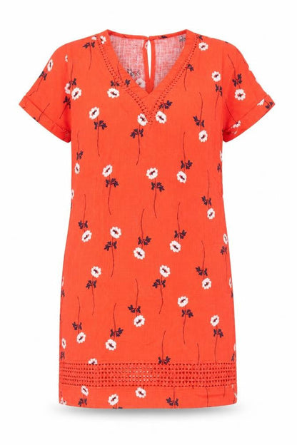 Next Women's Multicoloured Floral Short Sleeve Dress
