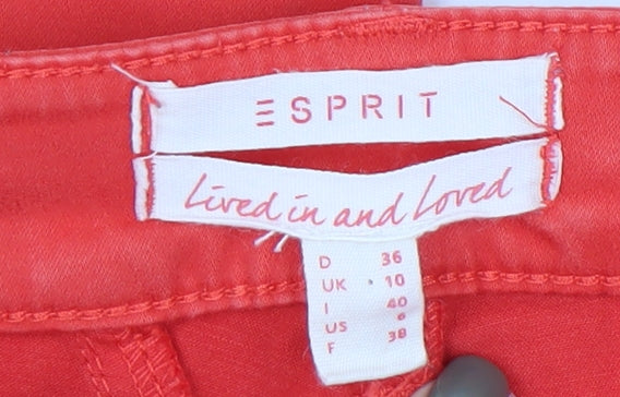 Womens UK Size 10 Esprit  Ankle Red Jeans