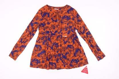 Joe Browns Women's Floral Orange Tunic Blouse UK 10