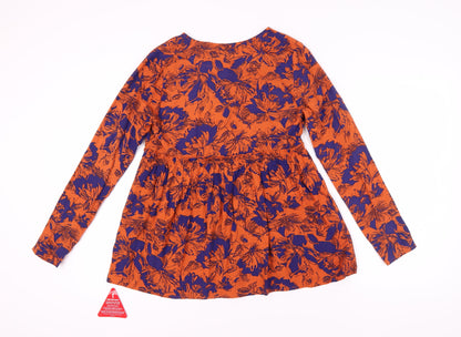 Joe Browns Women's Floral Orange Tunic Blouse UK 10