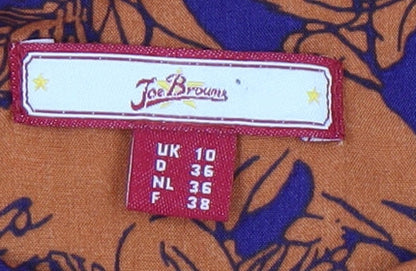 Joe Browns Women's Floral Orange Tunic Blouse UK 10