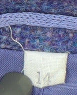 The Edinburgh Woollen Mill Women's Blue Wool Blazer, Size 14, Herringbone Vintage