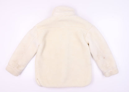 H&M Girls Ivory Basic Fleece Jacket 11-12 Years, Casual