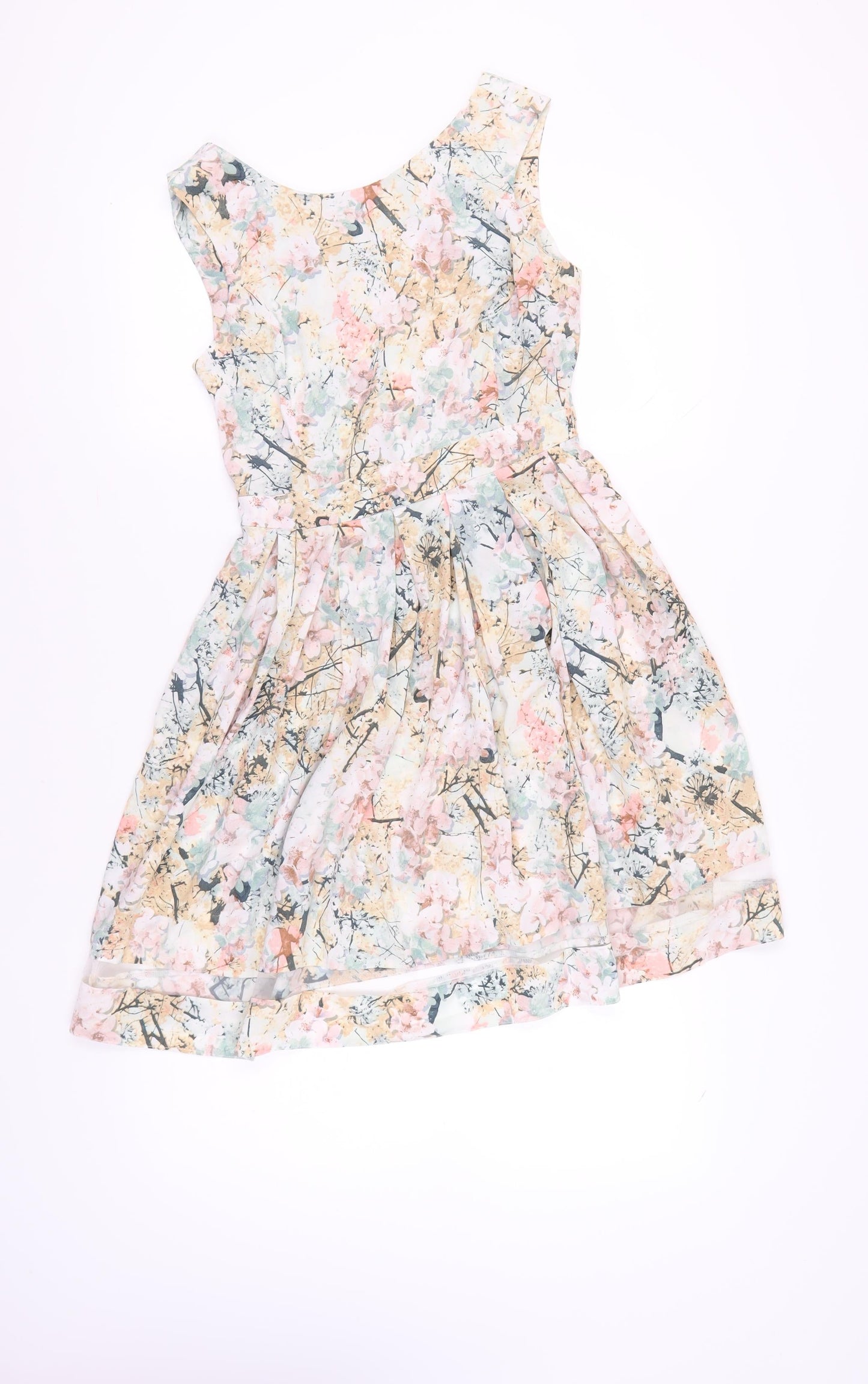 Dorothy Perkins Women's Multicoloured Floral A-Line Dress Size 12