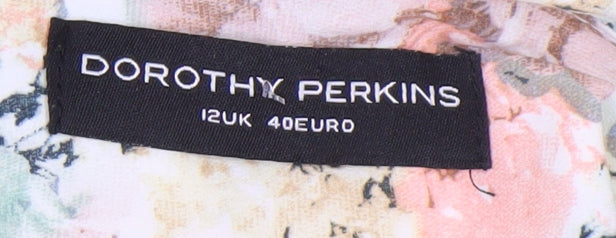 Dorothy Perkins Women's Multicoloured Floral A-Line Dress Size 12