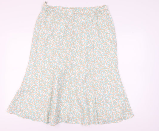 Eastex Women's Multicoloured Geometric Flare Midi Skirt Size 18