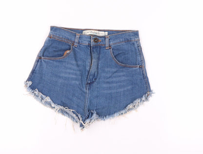 Zara Women's Blue Cut-Off Denim Shorts Size 6
