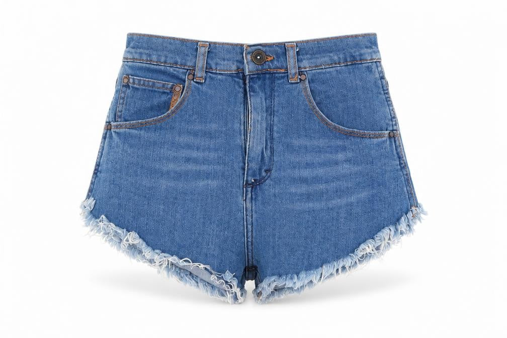 Zara Women's Blue Cut-Off Denim Shorts Size 6