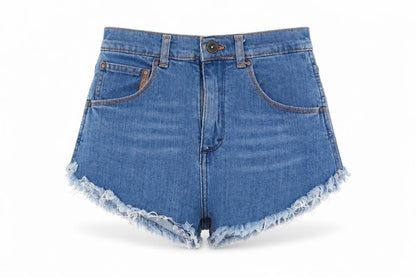Zara Women's Blue Cut-Off Denim Shorts Size 6