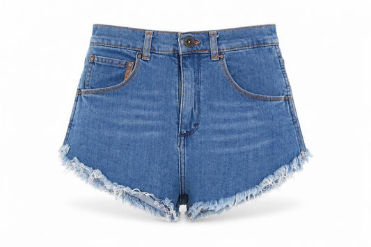 Zara Women's Blue Cut-Off Denim Shorts Size 6