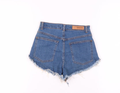 Zara Women's Blue Cut-Off Denim Shorts Size 6
