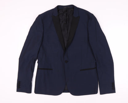 The Kooples Men's Blue Slim Fit Blazer Jacket UK 40R
