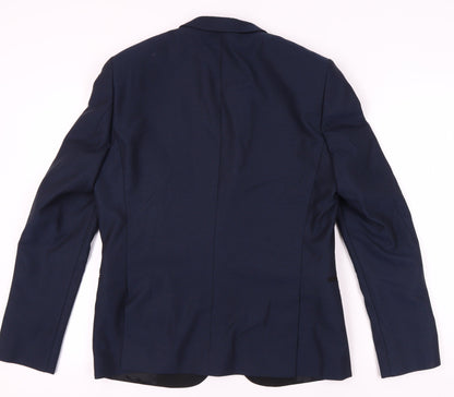 The Kooples Men's Blue Slim Fit Blazer Jacket UK 40R