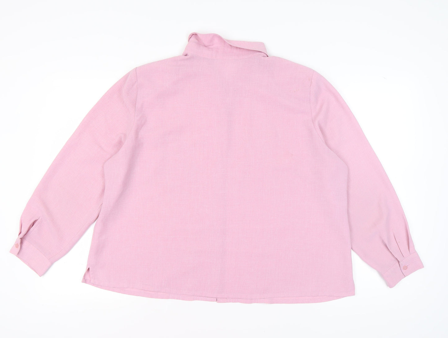 Womens UK Size 22 Eastex Pink Basic Button-Up