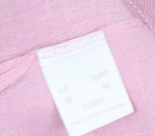 Womens UK Size 22 Eastex Pink Basic Button-Up