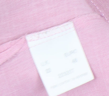 Womens UK Size 22 Eastex Pink Basic Button-Up