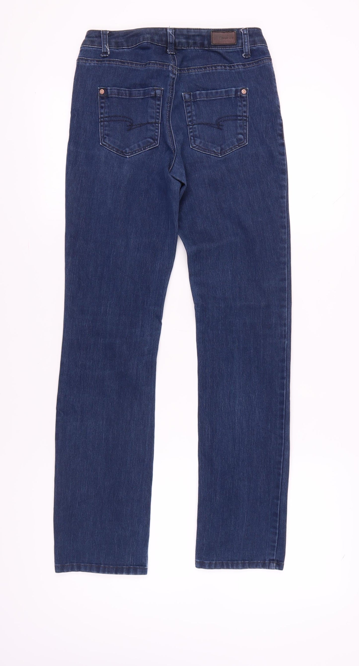 Womens UK Size 25 Street One Regular Fit Straight Blue Jeans