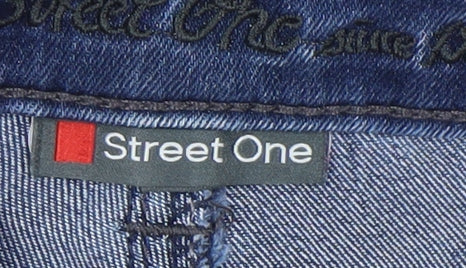 Womens UK Size 25 Street One Regular Fit Straight Blue Jeans