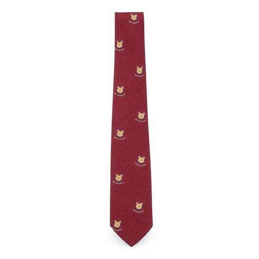 Novel-Ties Co. Red Animal Print Embroidered Tie Men