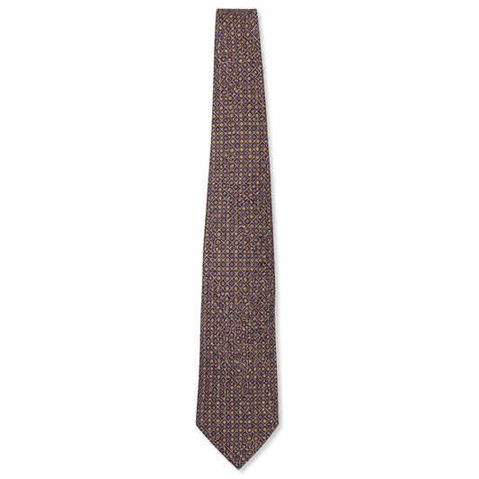 Mens NEXT Blue Geometric 100% Silk  Tie