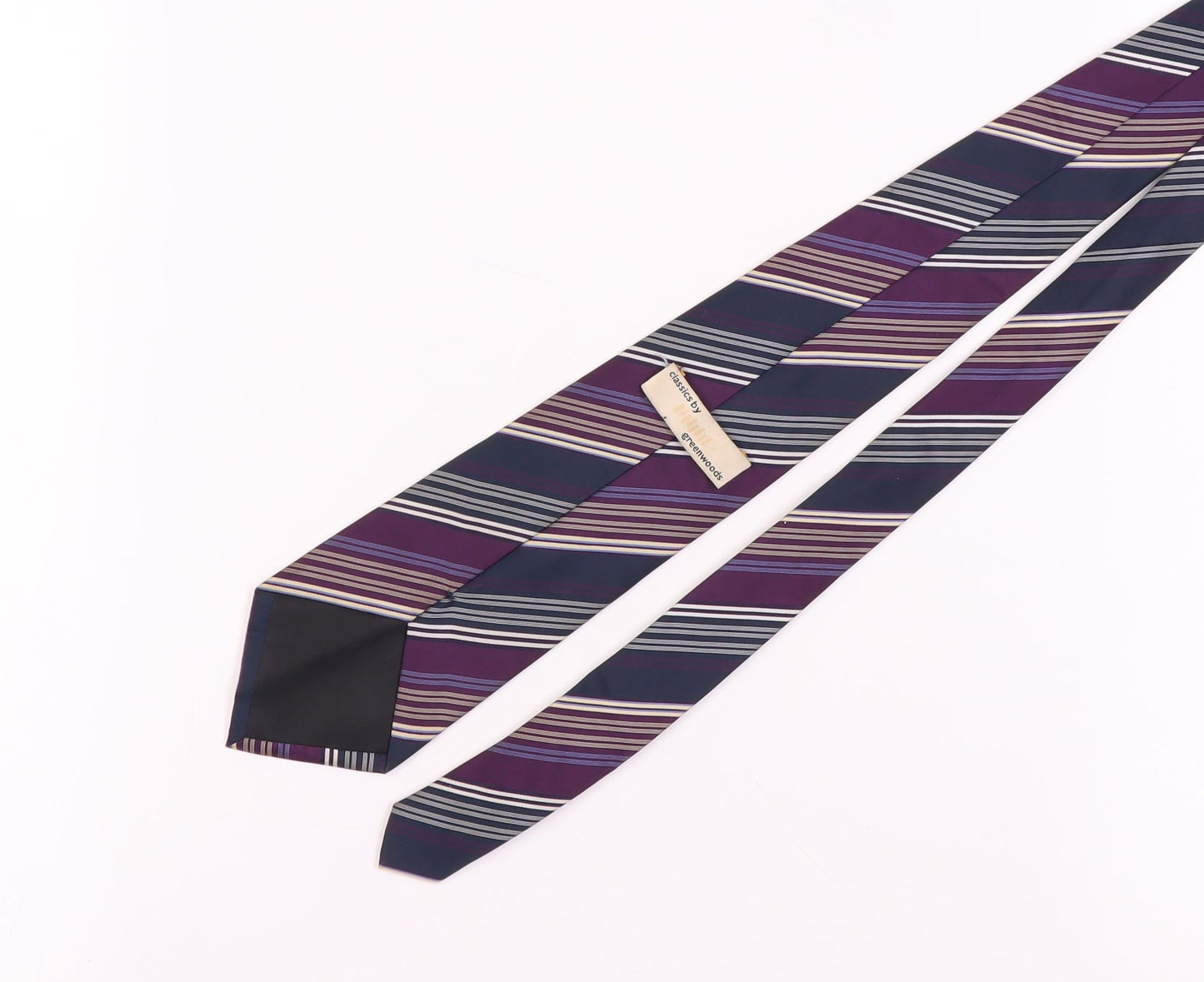 Classics by Greenwoods Men's Purple Striped Tie Polyester