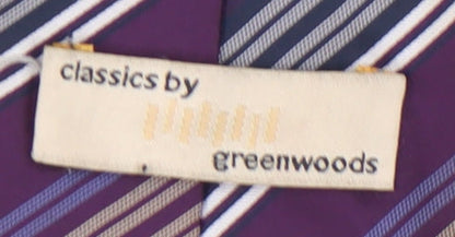 Classics by Greenwoods Men's Purple Striped Tie Polyester